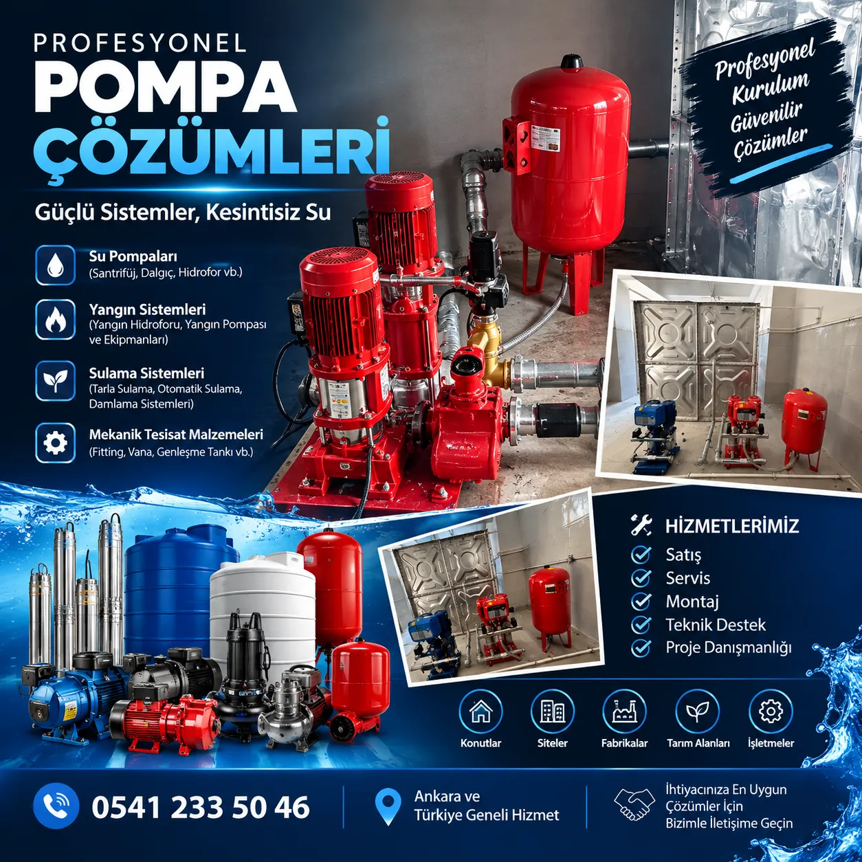 Profesyonel Pompa ve Hidrofor Çözümleri | Kesintisiz Su Sistemleri