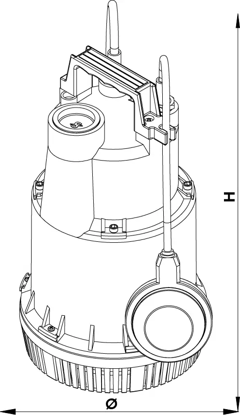 SDF13 1 KW 1.3 HP 220 V DRENAJ DALGIÇ POMPA