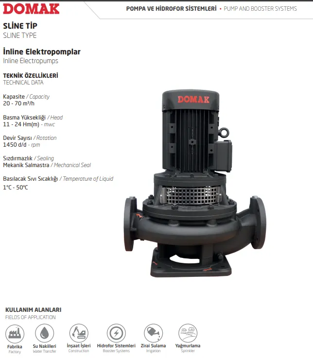 Domak İnline Elektropomplar