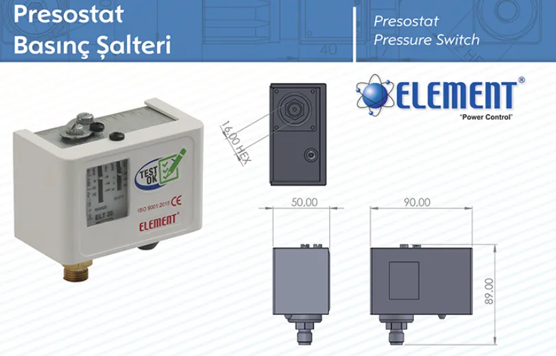 Element Prosestat Basınç Şalterleri