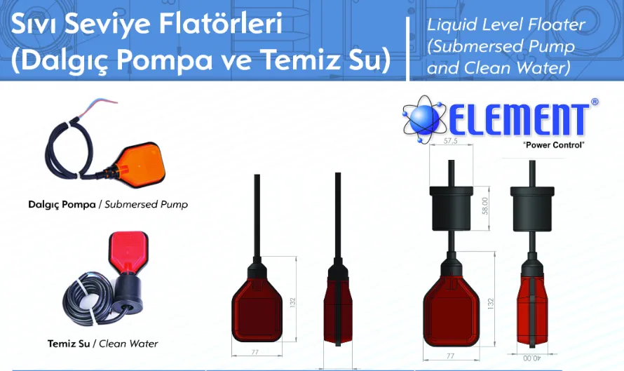 Element Seviye Flatörü Dalgıç Pompa ve Temiz Su