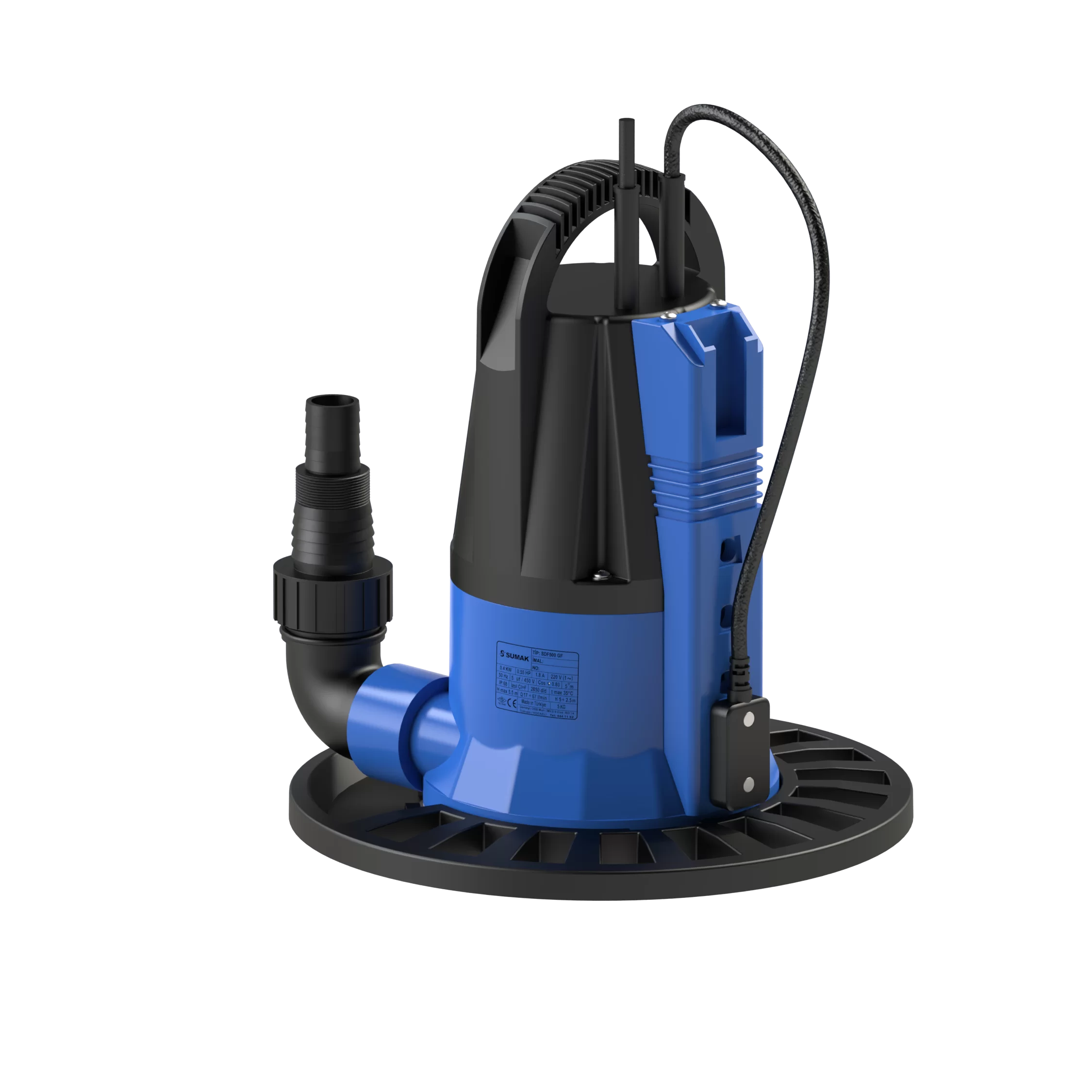 SDF500-GF 0.37 KW 0.5 HP 220 VSIFIR EMİŞLİ DRENAJ DALGIÇ POMPA
